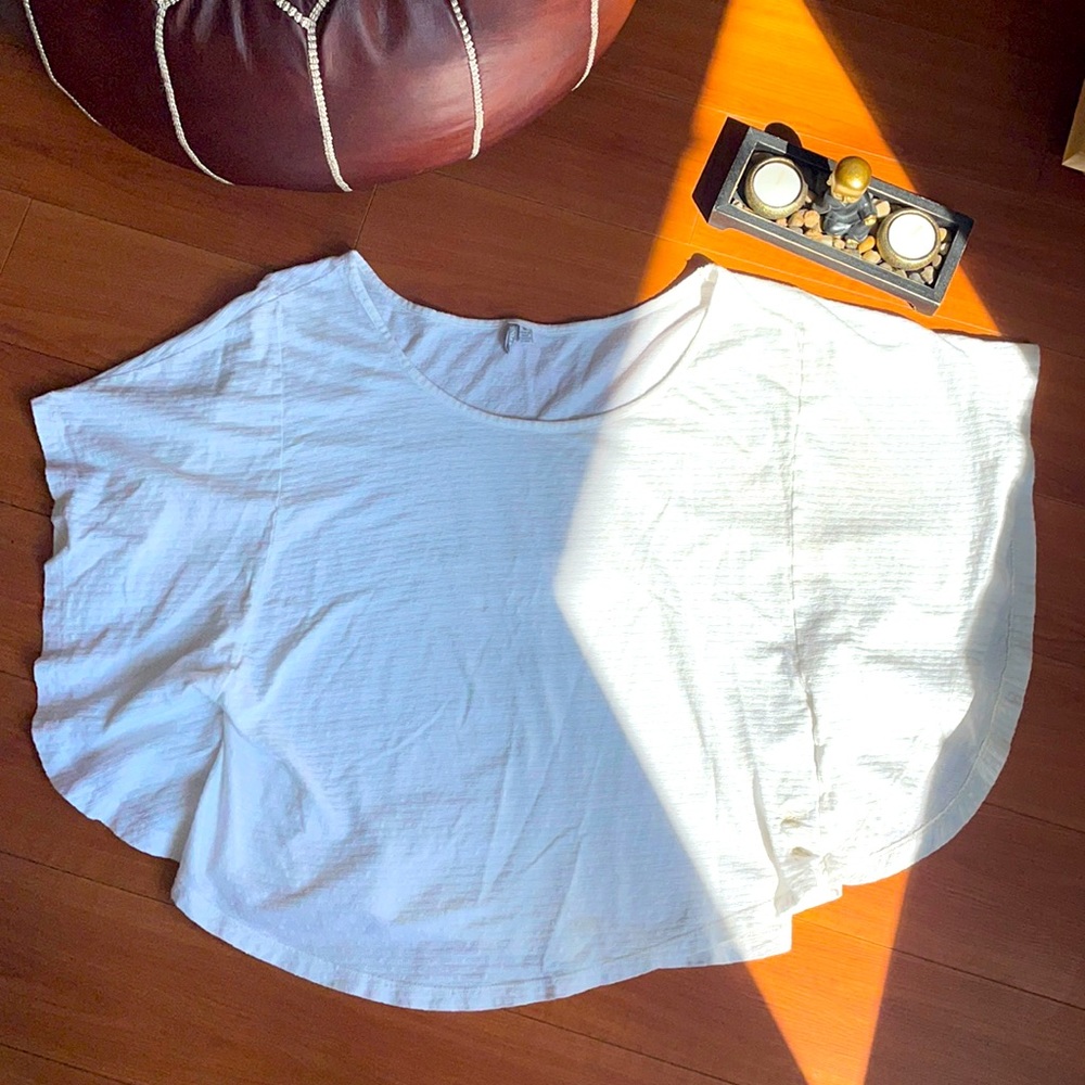 Rip Curl bat wing white textured top